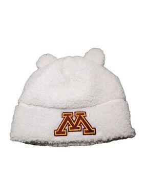 Minnesota Golden Gophers College White Baby Beanie Hat Fleece 6-18 months